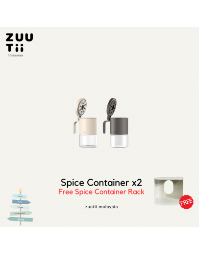 Bundle ZUUTii Spice Container 300ml x 4 + 2 Free Rack