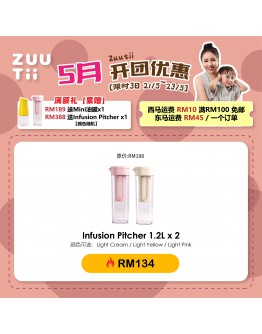 【Eileen recommend】ZUUTii Exclusive Bundle Infusion Pitcher 1.2L x 2