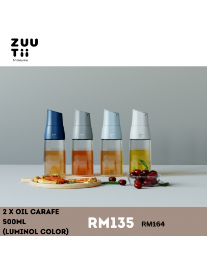 Year End Sales 2024 ZUUTii Oil Carafe 500ml x 2 (Luminol Color Series)