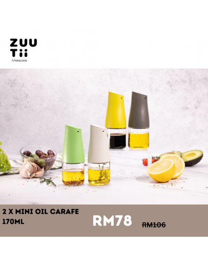 【Nur Alwani recommend】Bundle Double ZUUTii Mini Oil Carafe 170ML 2pcs